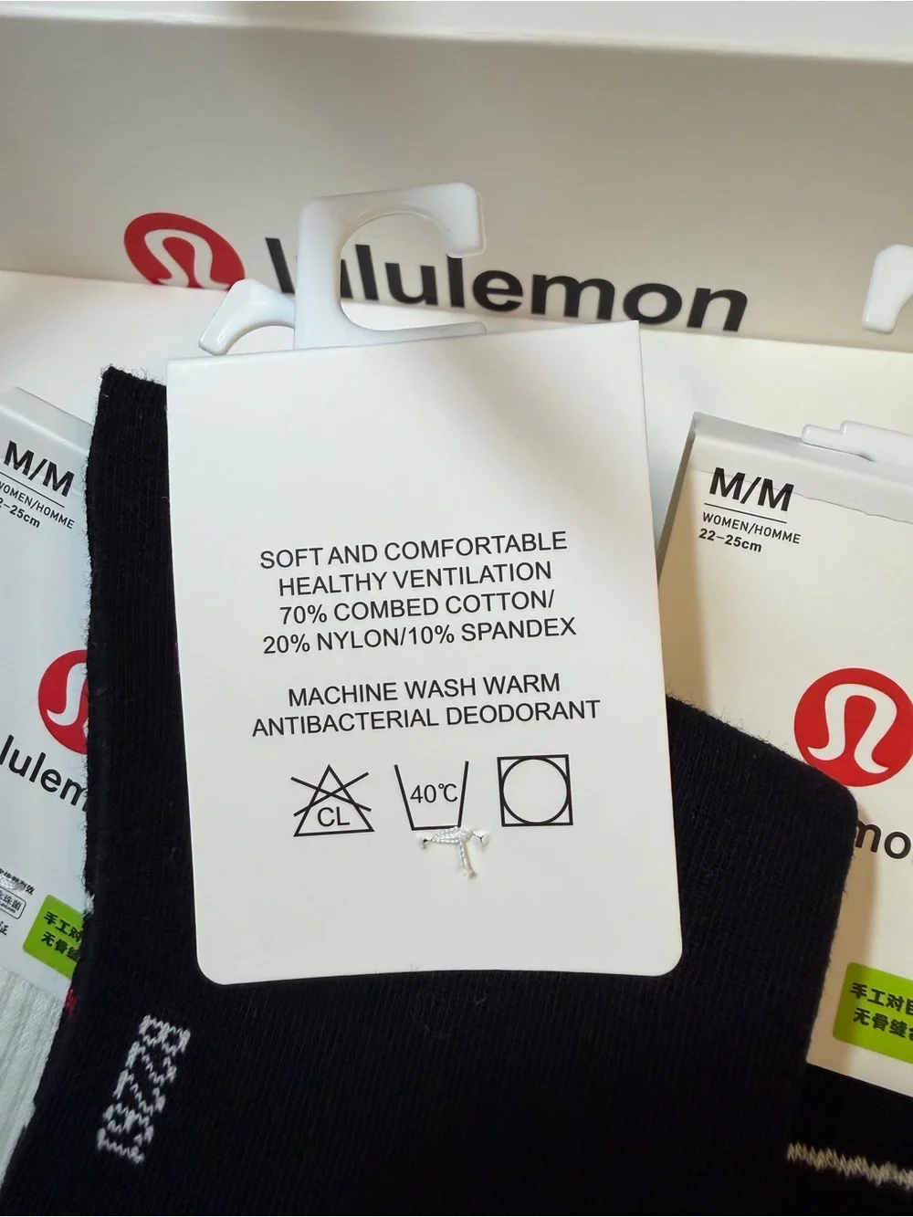 LULULEMON Athletica Crew Socks Set of 3 with Logo
